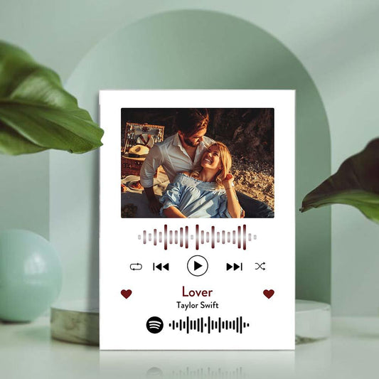 Personalized Spotify Code Plaque Custom Photo Anniversary gift - DigiVirt