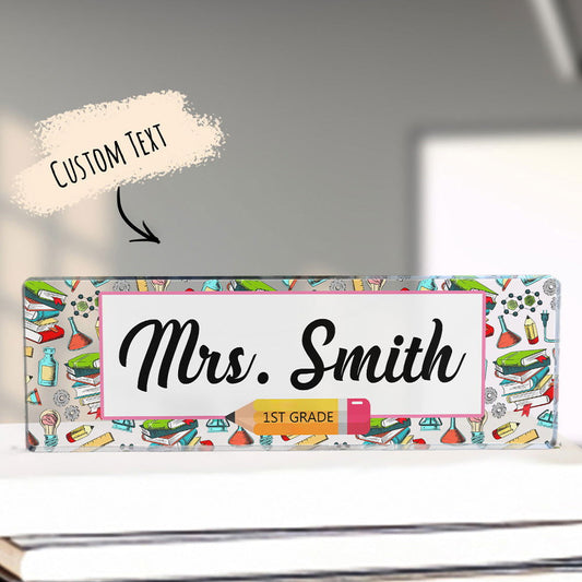 Personalized Teacher Desk Name Plate Teacher Gifts - DigiVirt