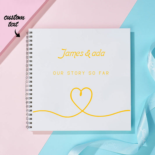 Personalized Text Notebook Wedding Gift DIY Diary Portable Pierced Memory Notebook - DigiVirt