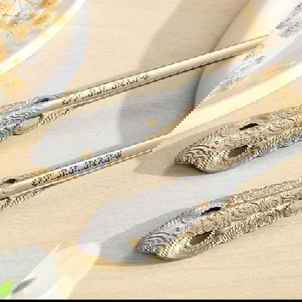 Personalized Vintage Forks Anniversary Wedding Engagement Gift for Couple Set of 2 - DigiVirt