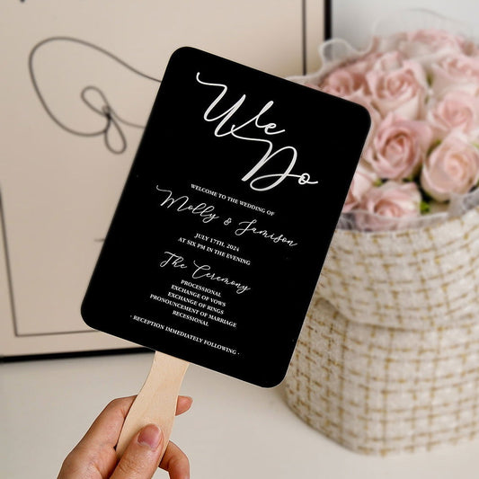 Personalized We Do Wedding Program Fans Gift for Wedding - DigiVirt
