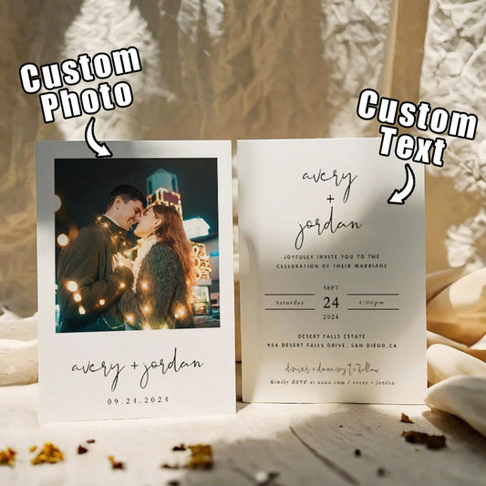 Personalized  Wedding Invitation Card Photo Wedding Invitation - DigiVirt