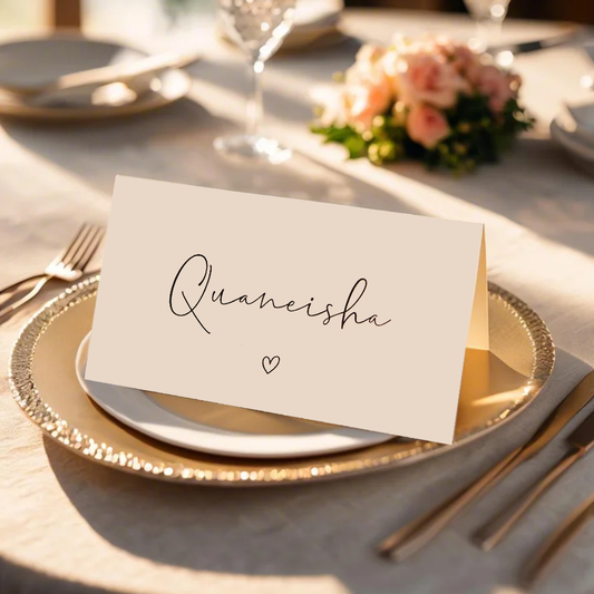 Personalized Wedding Place Names Wedding Table Place Name Cards Minimal Wedding Table Decor - DigiVirt
