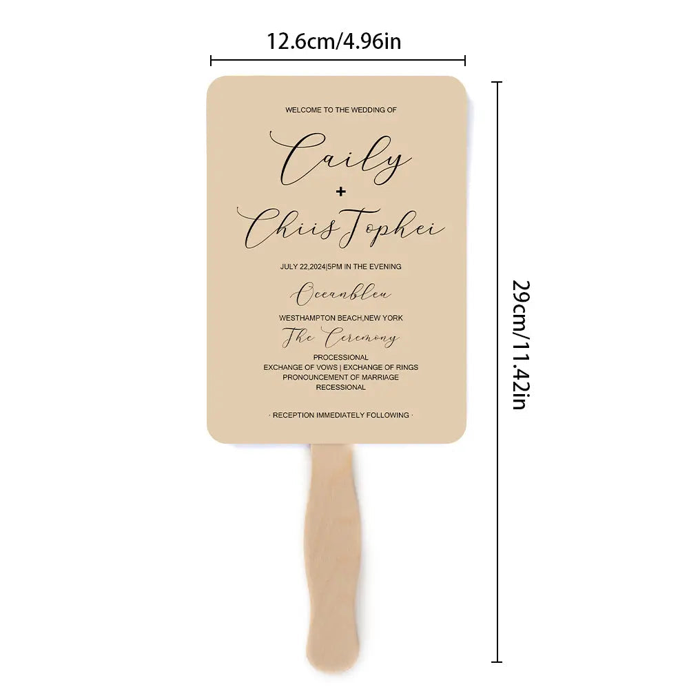 Personalized Wedding Program Fans Gift for Wedding - DigiVirt