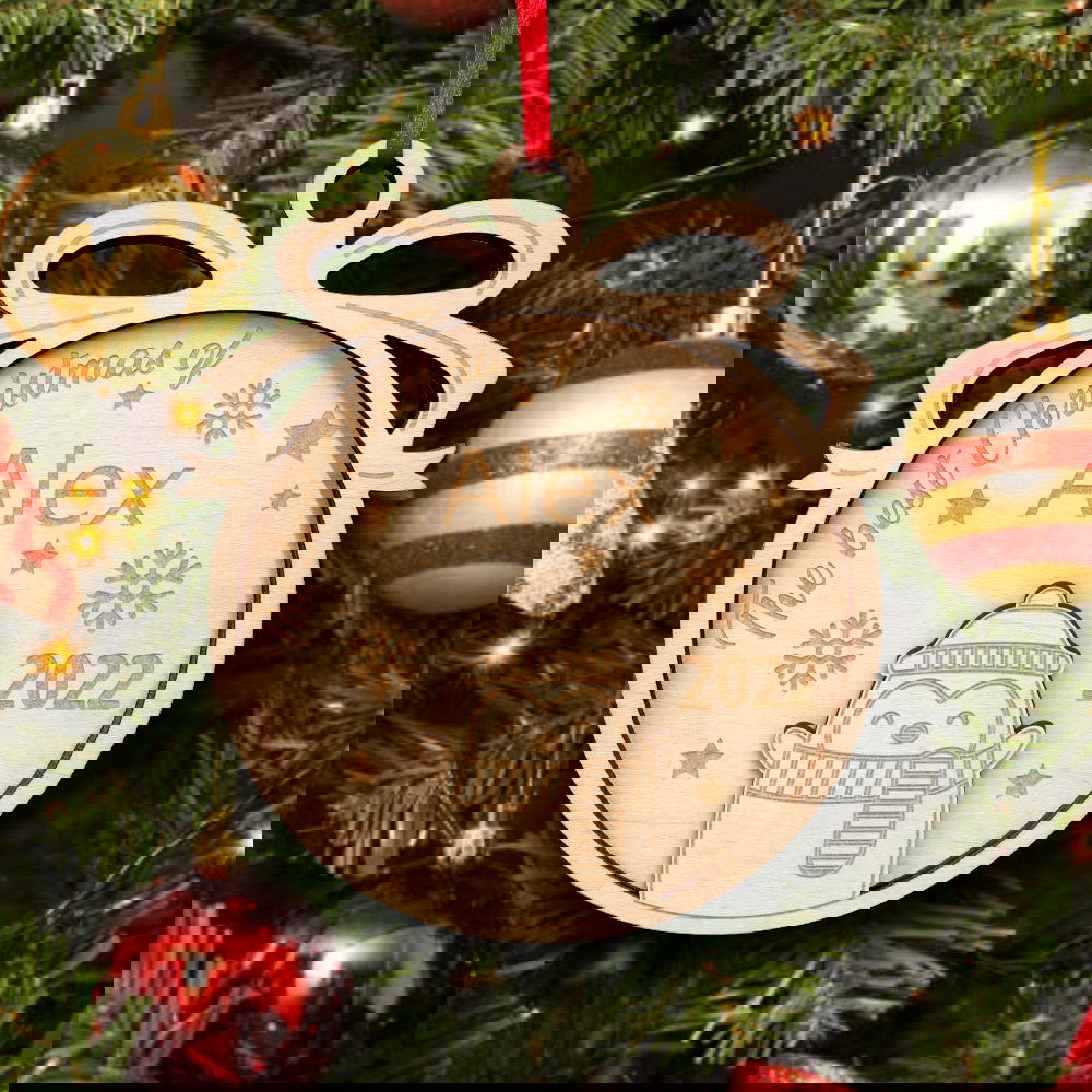 Personalized Wooden Cute Animals The Best Christmas Ornament Holiday Gift for Kids - DigiVirt