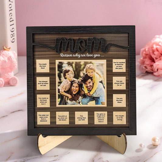 Personalized Wooden Ornament 12 Reasons Why We Love You Plaque Unique Gift for Mom - DigiVirt