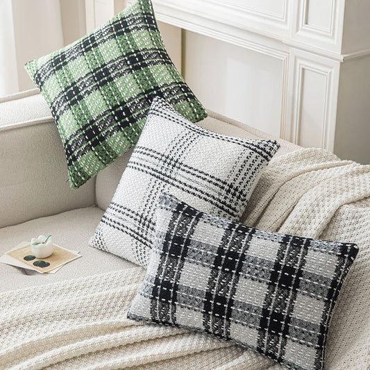 Plaid Pillow Case Modern Simple Home Living Room Sofa Atmosphere Decorative Pillow Cushion Pillow - DigiVirt