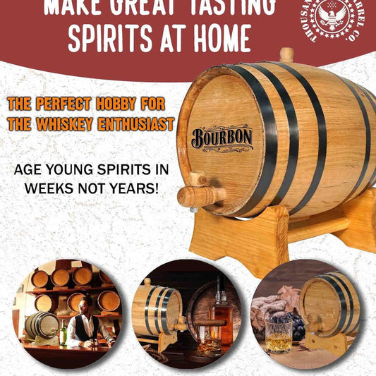 Red Wine Whiskey Aged Oak Barrel Bar Dining Wooden Beer Barrel Horizontal Gift Barrel for Red Wine Hobby Age spirits - DigiVirt