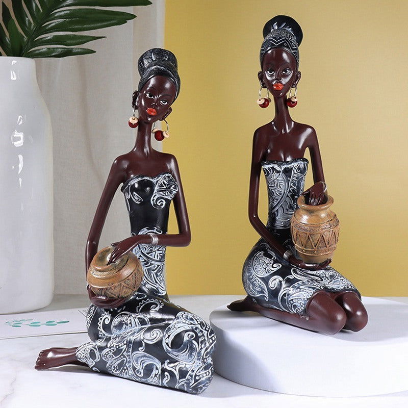 Retro African Resin Craft Ornament - DigiVirt