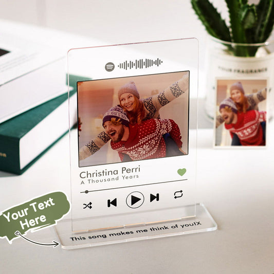 Scannable Custom Ornament Spotify Code Photo Engraved Music Gifts - DigiVirt