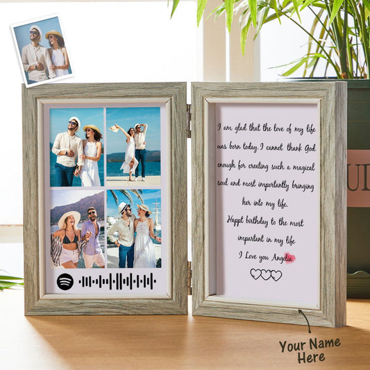 Scannable Custom Spotify Photo Frame Custom Engraved Creative Wooden Gifts - DigiVirt