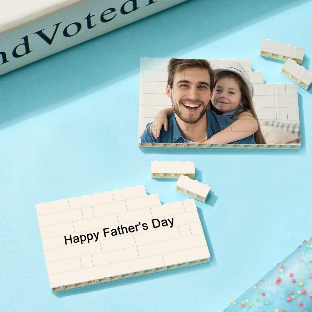Spotify Code Personalized Building Brick Photo and Text Block Frame for Father's Day Gifts - DigiVirt