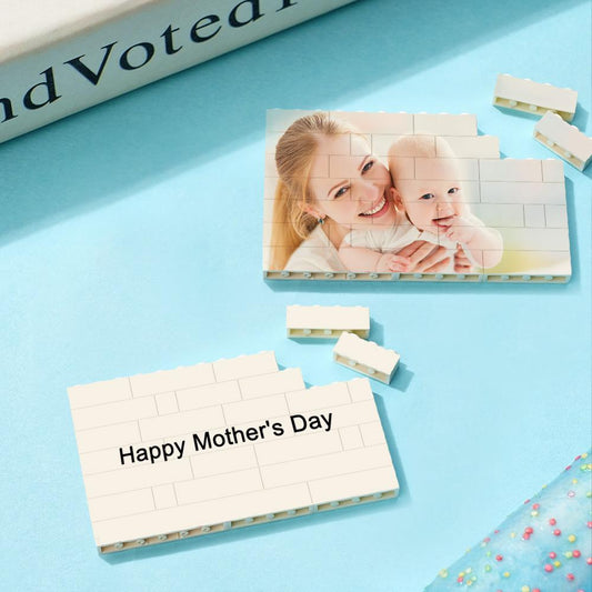 Spotify Code Personalized Building Brick Photo and Text Block Frame for Mother's Day Gifts - DigiVirt