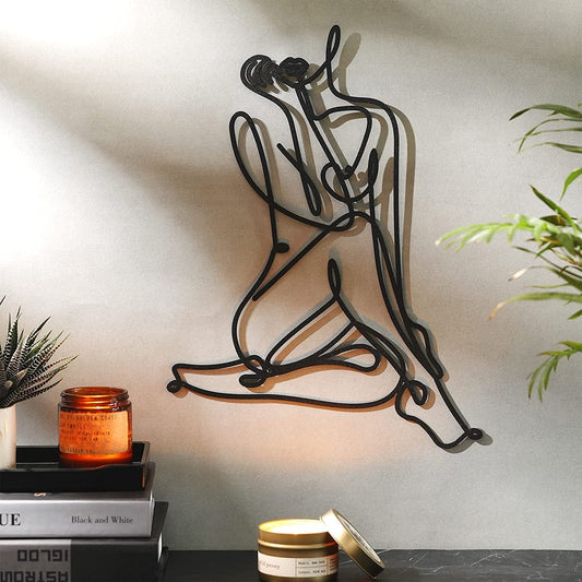 Standing Posture Art Abstract Metal Decoration Wall Pendant - DigiVirt