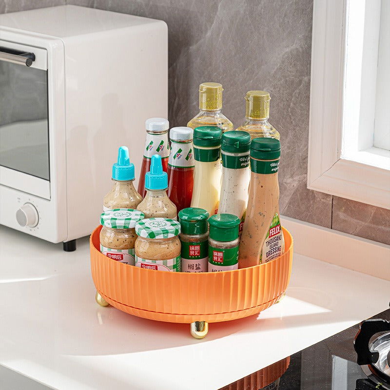 Storage turntable, multifunctional, rotatable cosmetic storage tray, kitchen seasoning bottle storage tray, desktop fruit turntable - DigiVirt