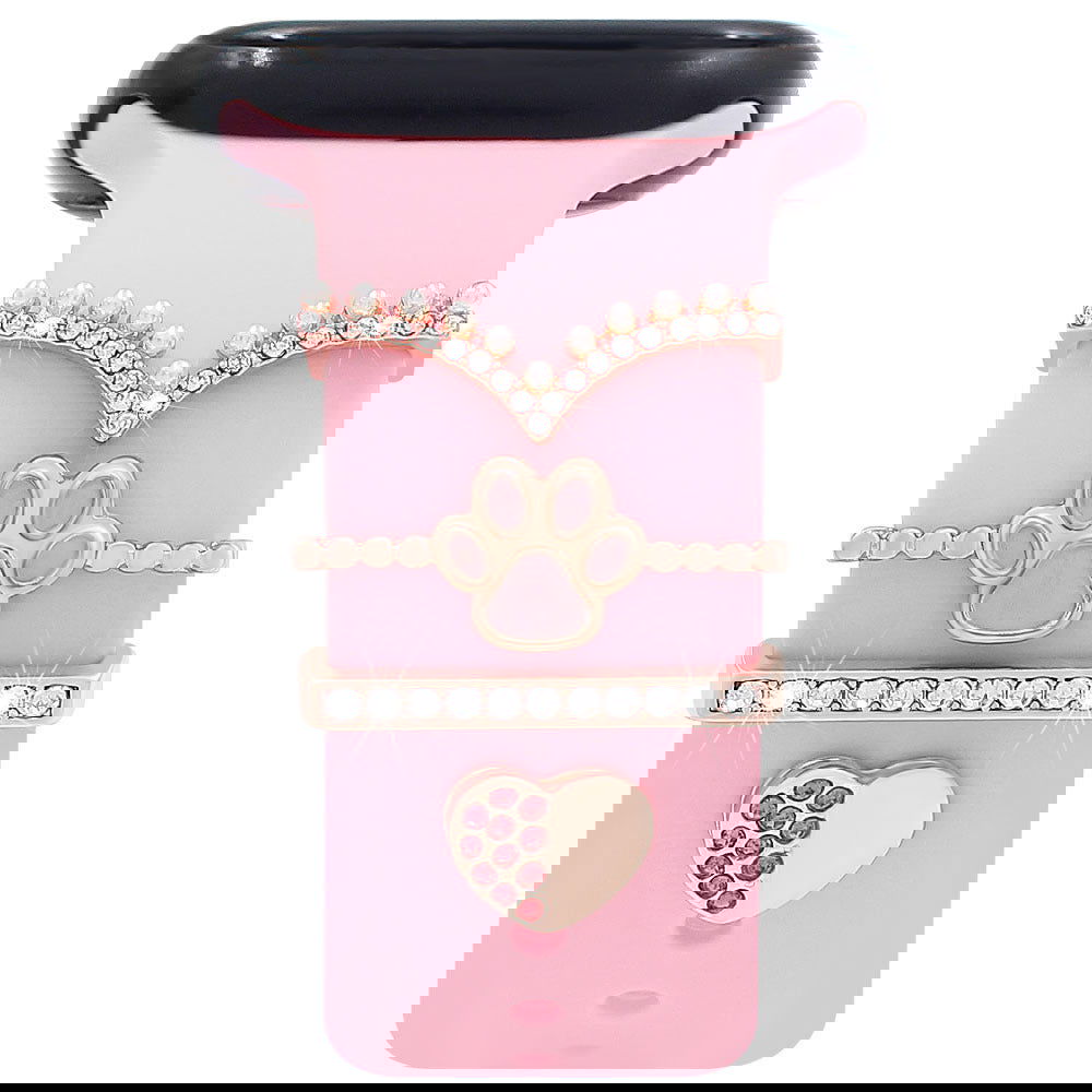 Suitable For Apple Watch Band Decorative Ring Apple Watch Universal Silicone Watch Band Decorative Ring Decorative Nail - DigiVirt
