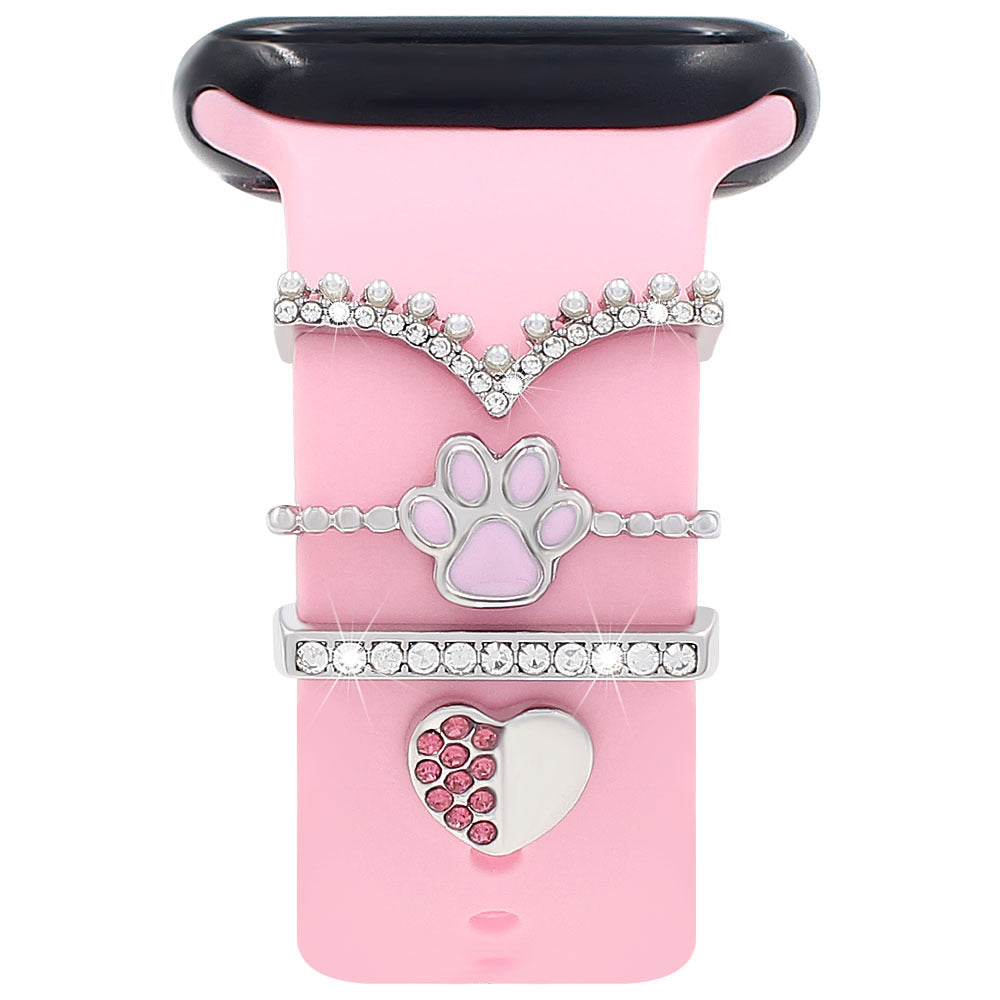 Suitable For Apple Watch Band Decorative Ring Apple Watch Universal Silicone Watch Band Decorative Ring Decorative Nail - DigiVirt
