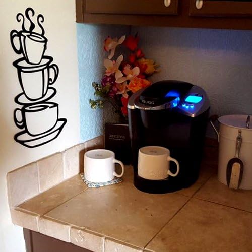 Super Z Outlet Black Coffee Cup Silhouette Metal Wall Art for Home Decoration, Java Shops, Restaurants, Gifts - DigiVirt