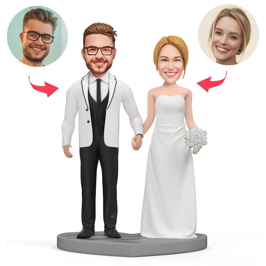 Sweet Wedding Custom Bobblehead With Engraved Text - DigiVirt