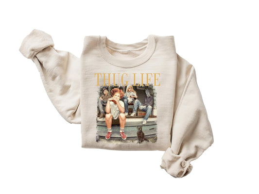Thug Life Bad Witches Sweatshirt, Halloween Shirt, Sanderson Sisters Tee, Retro Halloween Shirt, Hocus Pocus Shirt - DigiVirt