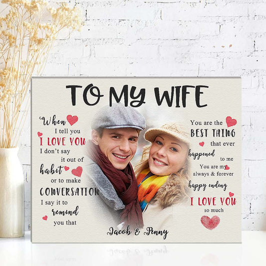 To My Wife Custom Photo Frame Personalised Decor Valentine's Gifts - DigiVirt
