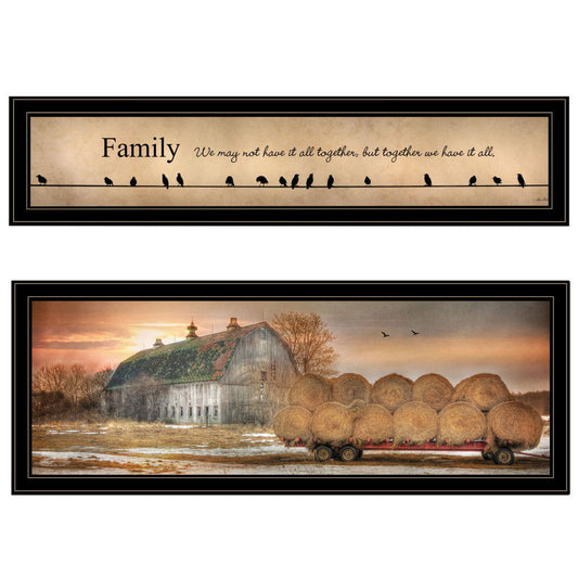 Together Blessed 2-Piece Vignette by Artisan  Lori Deiter, Ready to Hang Framed Print, Black Frame - DigiVirt