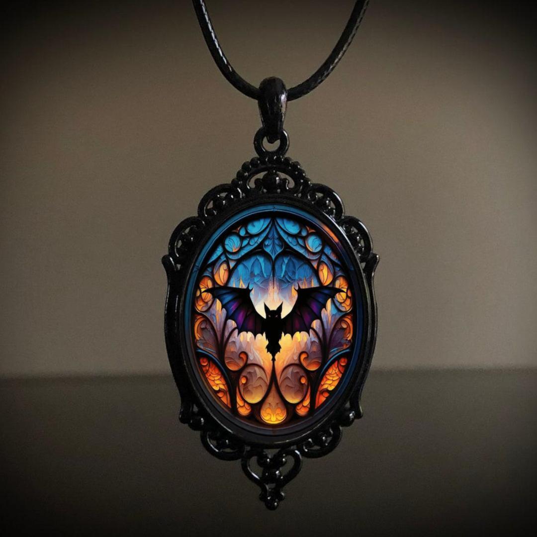 Vintage Gothic Halloween Pendant Necklace - DigiVirt