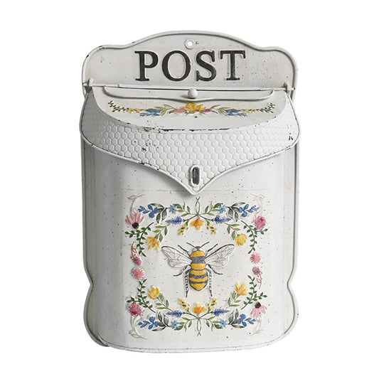 Mailbox Wall Mount Mailboxes for Outside Vintage Mailbox Mail Boxes/Wall Mount Outside Antique Style Nostalgic Charm Home Decor Metal Mailbox Garden Flower Patter - DigiVirt