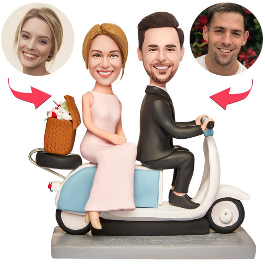 Wedding Gift Honeymoon Trip Custom Bobblehead with Engraved Text - DigiVirt