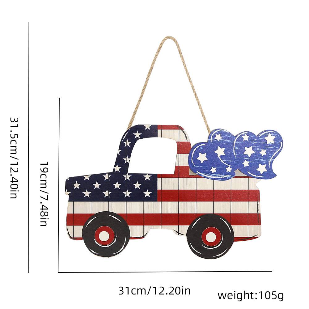 Welcome Door Sign 4th of July Independence Day Decorations Front Door Hanger Gifts - DigiVirt