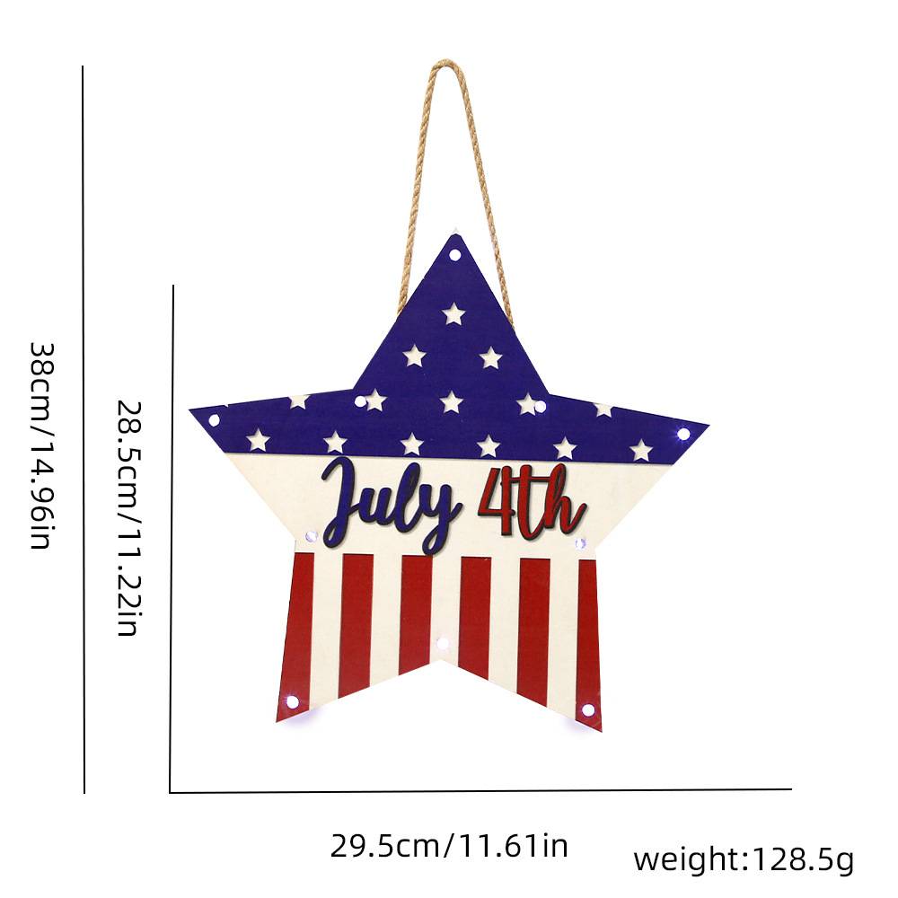 Welcome Door Sign 4th of July Independence Day Decorations Front Door Hanger Gifts - DigiVirt