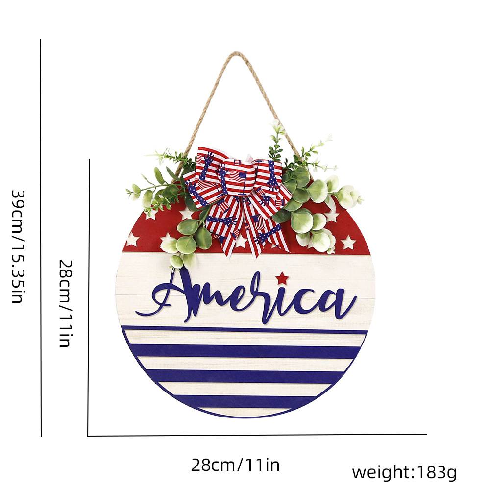Welcome Door Sign 4th of July Independence Day Decorations Front Door Hanger Gifts - DigiVirt