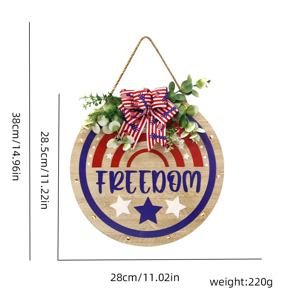 Welcome Door Sign 4th of July Independence Day Decorations Front Door Hanger Gifts - DigiVirt