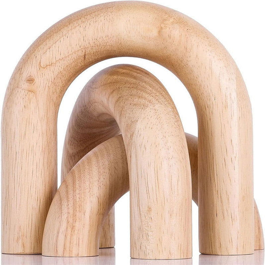 Wood Color White Wooden Decorative Ring, Home Bedroom Wooden Decoration, Coffee Shop Arch Wooden Decorative Ring - DigiVirt