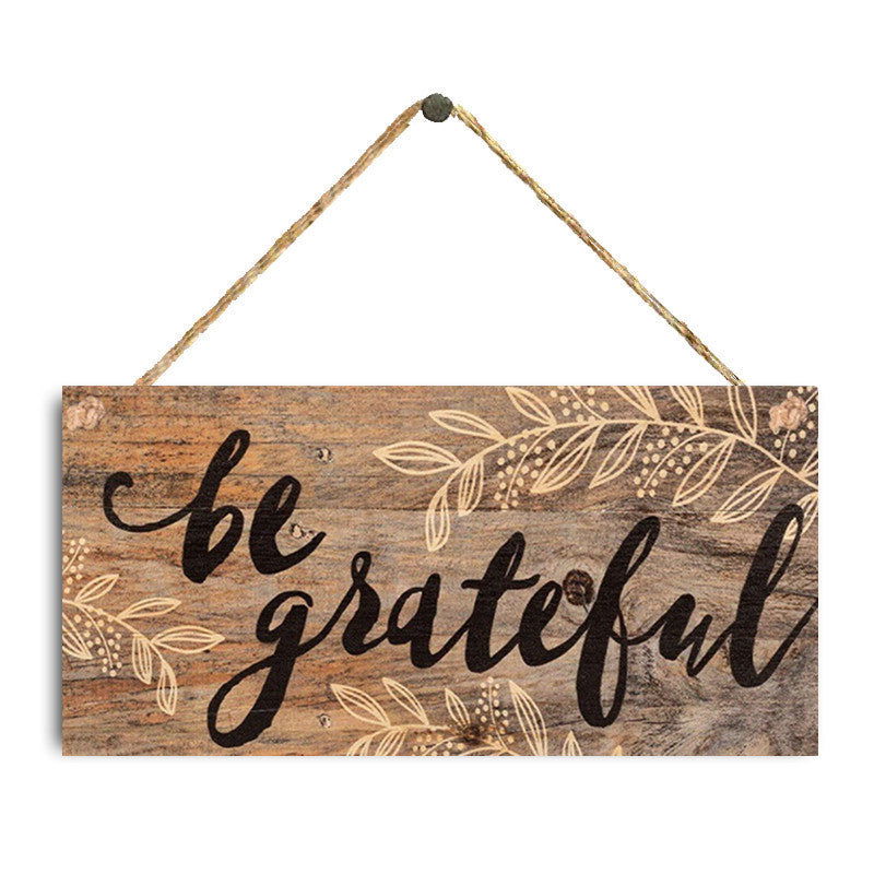 Wooden Crafts Door Plate Rectangular Logo Creative Decorative Plate Home Pendant - DigiVirt