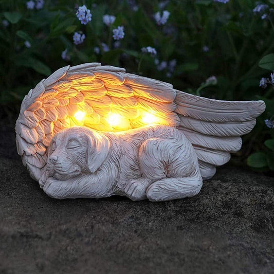 iHeartDogs Dog Memorial Gifts - Forever My Guardian Angel Garden Solar Light - Pet Memorial Stone - DigiVirt