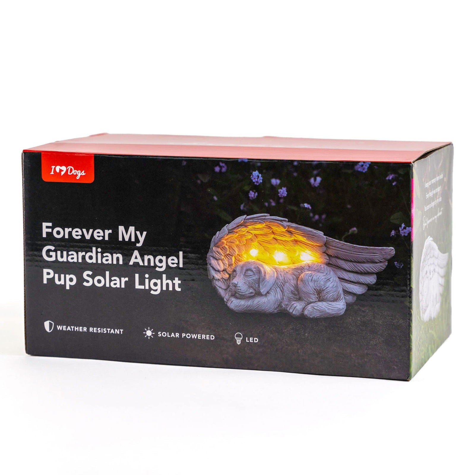 iHeartDogs Dog Memorial Gifts - Forever My Guardian Angel Garden Solar Light - Pet Memorial Stone - DigiVirt