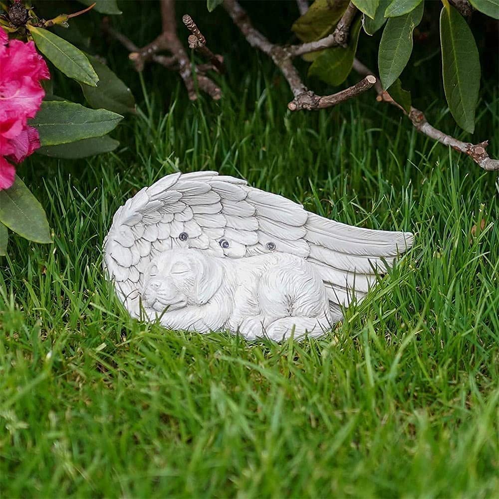 iHeartDogs Dog Memorial Gifts - Forever My Guardian Angel Garden Solar Light - Pet Memorial Stone - DigiVirt